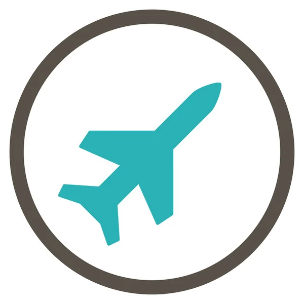 Aeroplane Circled Icon — Stock Photo, Image