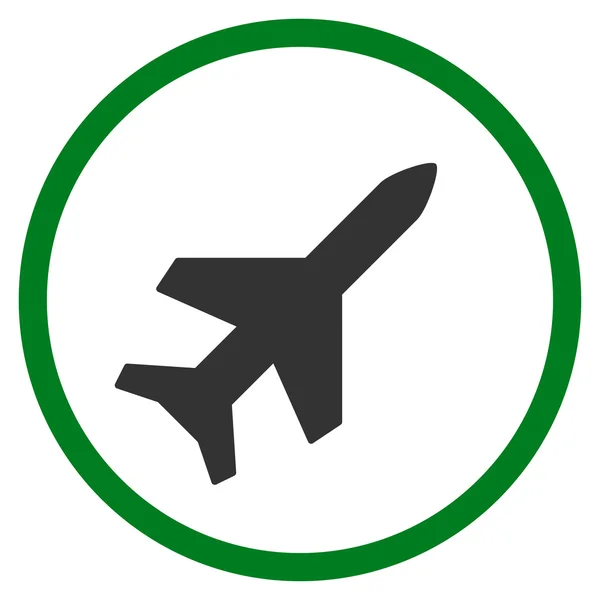 Aeroplane Rounded Icon — Stock Photo, Image