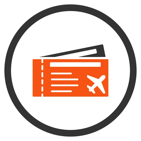 Airtickets omcirkelde pictogram — Stockfoto