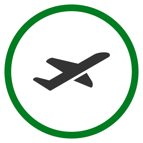 Airplane Takeoff Circled Icon — Stock Photo, Image