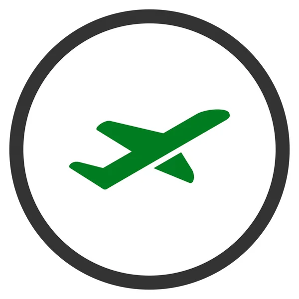 飞机起飞圆形的图标 — 图库照片