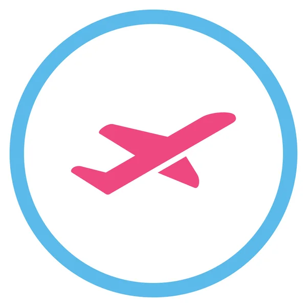 Airplane Takeoff Circled Icon — Stock Photo, Image