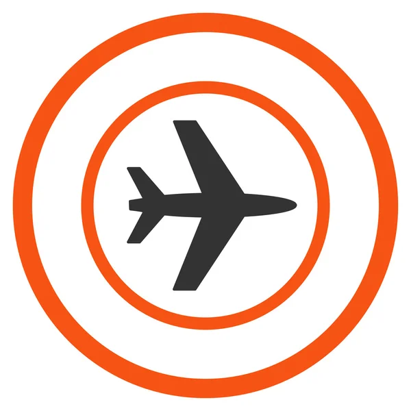 Letiště zaoblené ikona — Stock fotografie