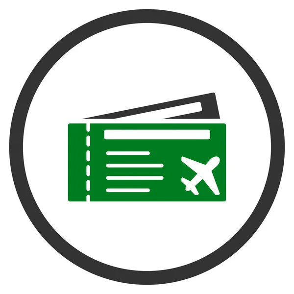 Airtickets omcirkelde pictogram — Stockfoto