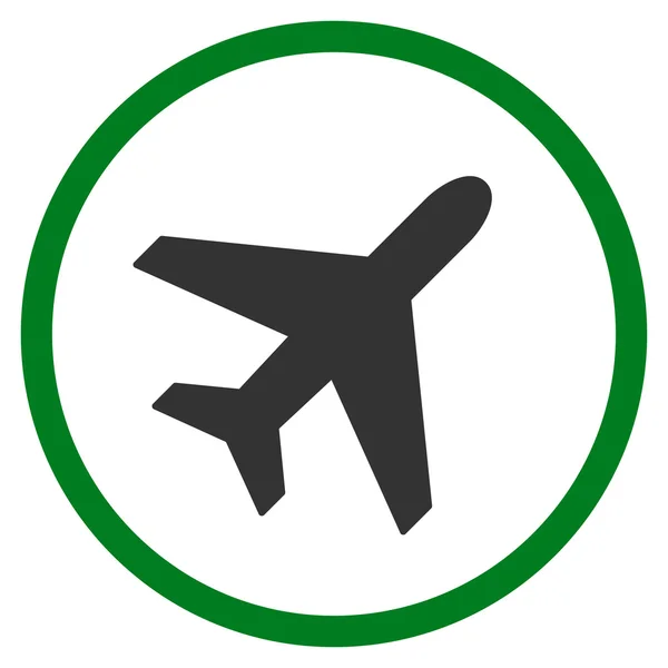 Ícone arredondado de avião — Fotografia de Stock