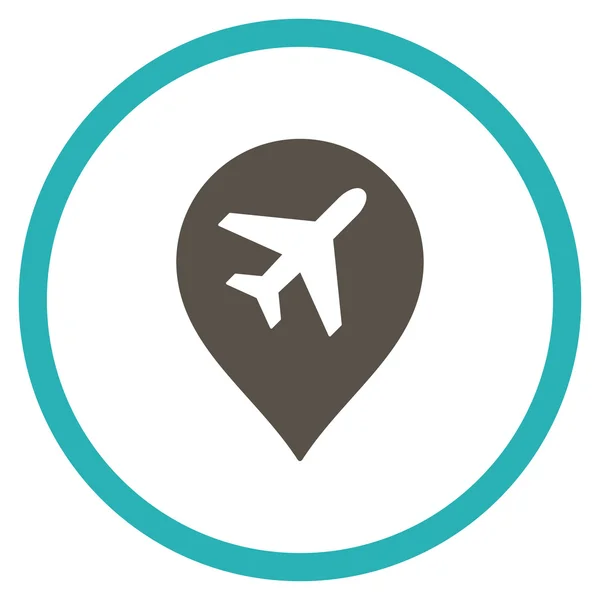 Airport Marker Circled Icon — Stock Photo, Image