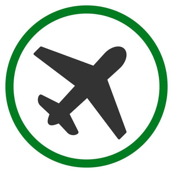 Airplane Circled Icon — Stock Photo, Image