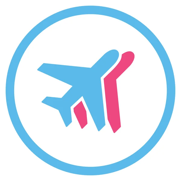Luchtvaartmaatschappijen omcirkelde pictogram — Stockfoto