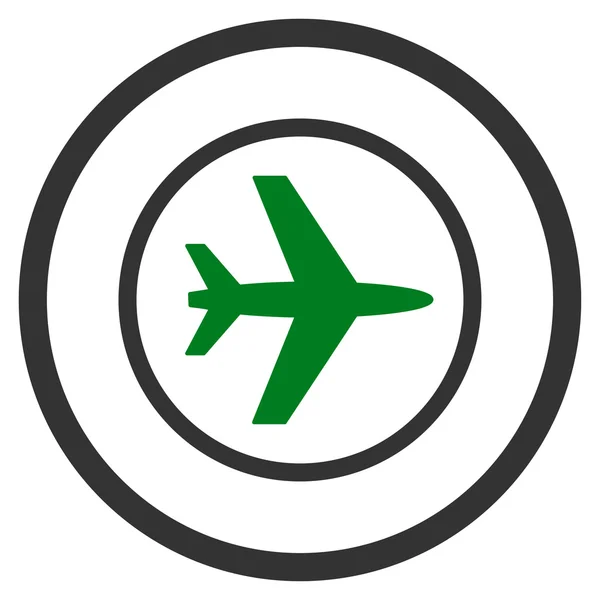 机场圆形的图标 — 图库照片