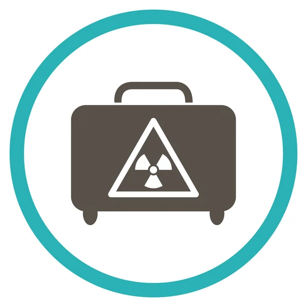 Veszélyes poggyász lekerekített ikon — Stock Fotó