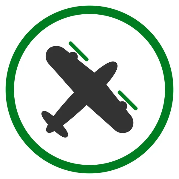 Propeller Plane Circled Icon — Stock Photo, Image