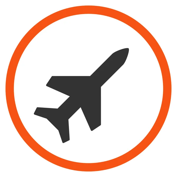 Avión Icono circular — Foto de Stock