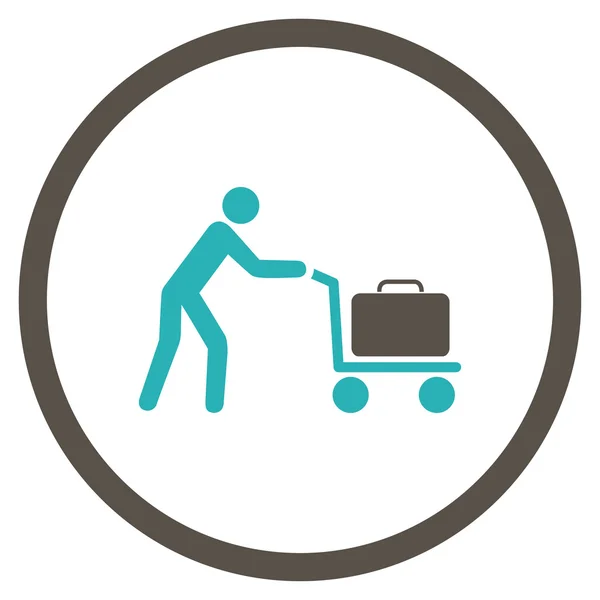 Penumpang Trolley Rounded Icon — Stok Foto