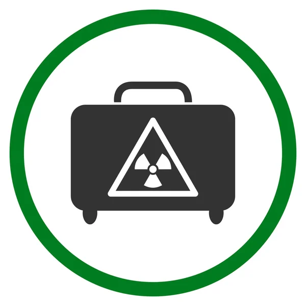 Gevaarlijke Bagage afgeronde pictogram — Stockfoto