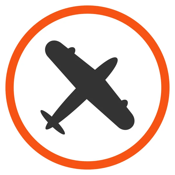 Flygplanet rundade ikonen — Stockfoto