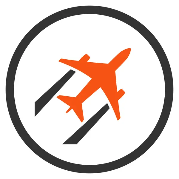 Lucht Jet traceren omcirkelde pictogram — Stockfoto