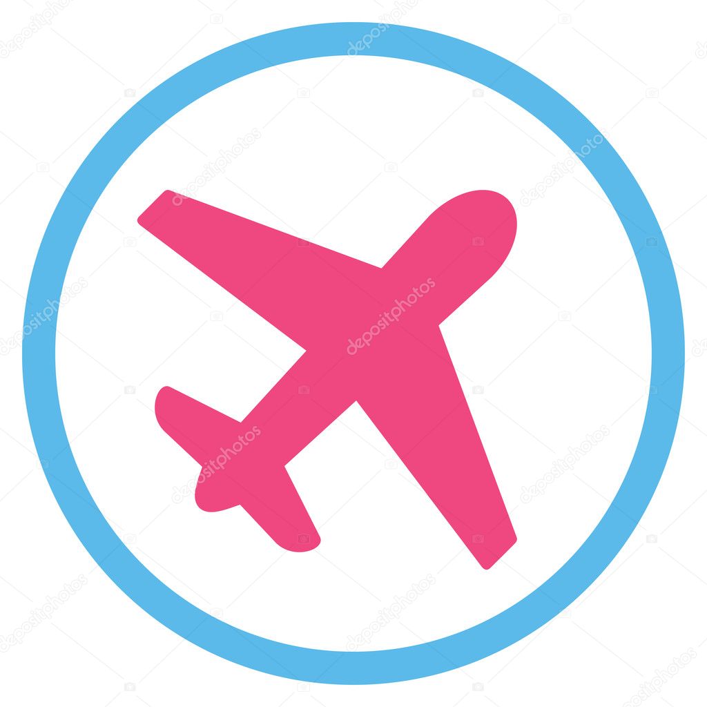 Airplane Circled Icon