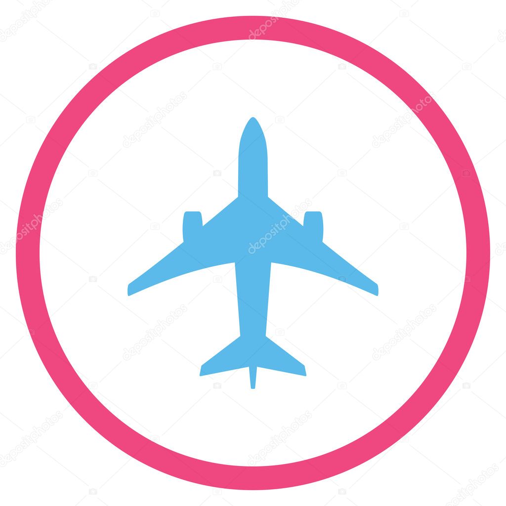 Jet Plane Circled Icon