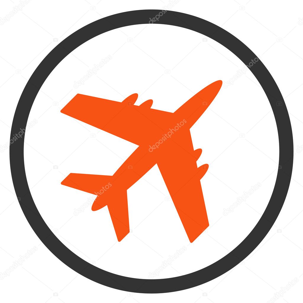 Plane Circled Icon