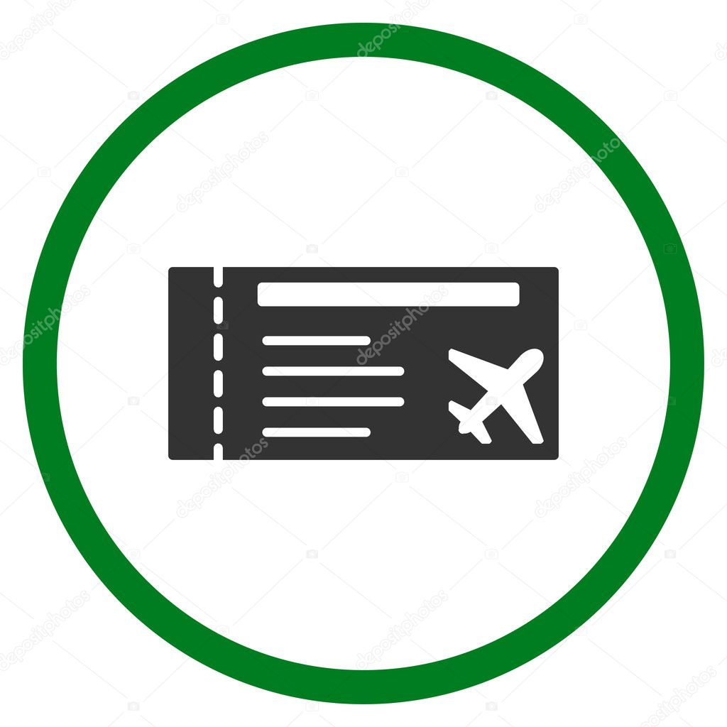 Airticket Circled Icon