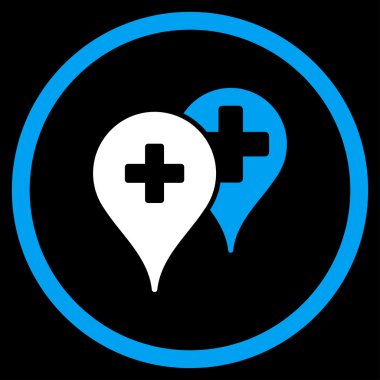 Tıbbi harita işaretleri çember simge