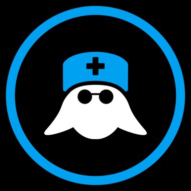 Tıbbi hemşire kafa simgesi yuvarlak