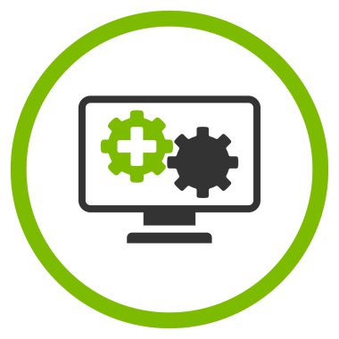 Tıbbi süreci yuvarlak simge izleme