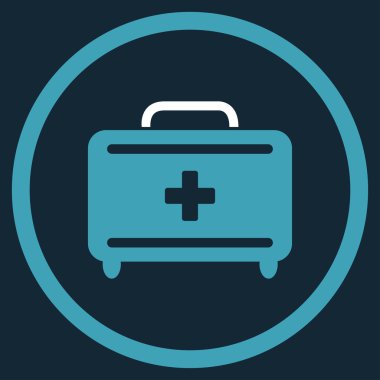 İlkyardım araç seti yuvarlak simge