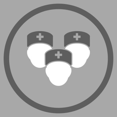 Sağlık personeli yuvarlak simge