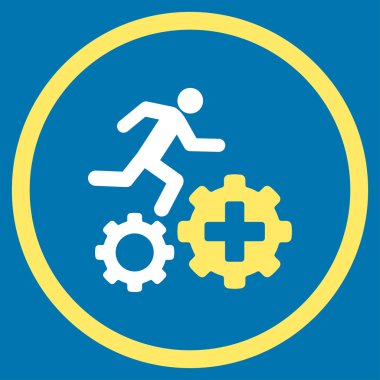 Tedavi süreci yuvarlak simge