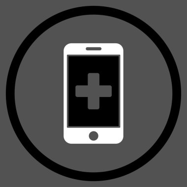 Mobil tıp yuvarlak simge