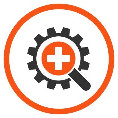 Tıbbi teknoloji daire içinde kutsal kişilerin resmi yakınlaştırma