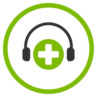 Hastane arama servisi simgesini yuvarlak