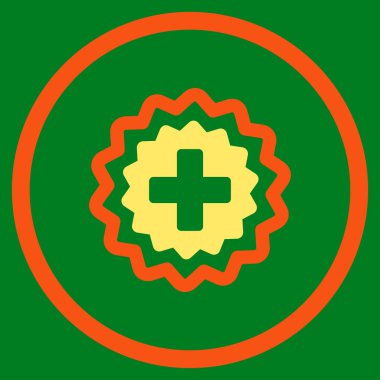 Tıbbi damga çember simge çapraz