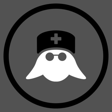 Tıbbi hemşire kafa simgesi yuvarlak