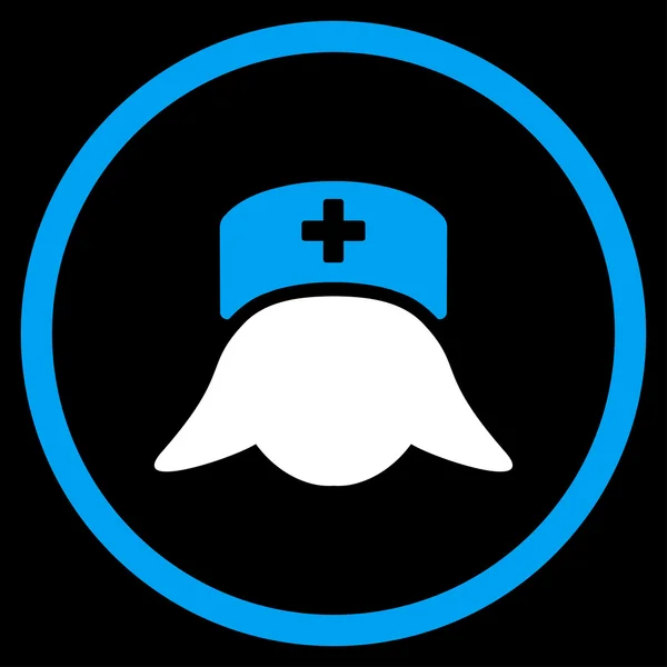 Ziekenhuis verpleegkundige hoofd omcirkelde pictogram — Stockvector