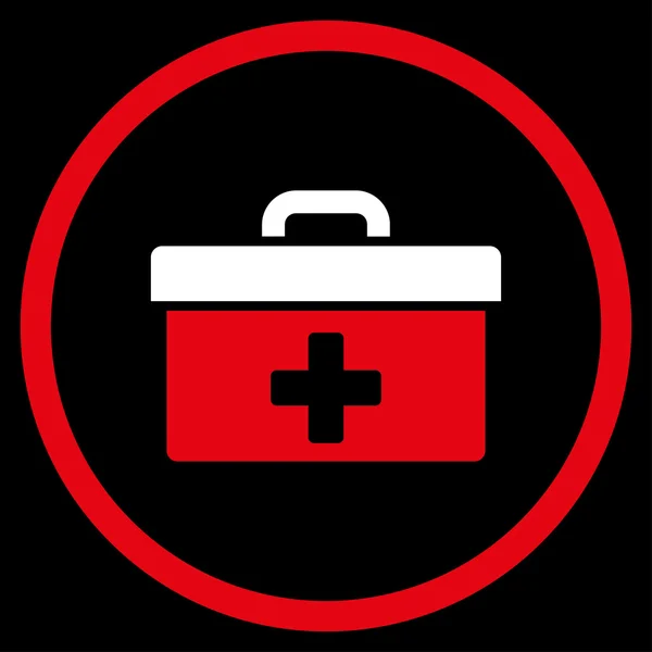 Abgerundetes Symbol für Erste Hilfe — Stockvektor
