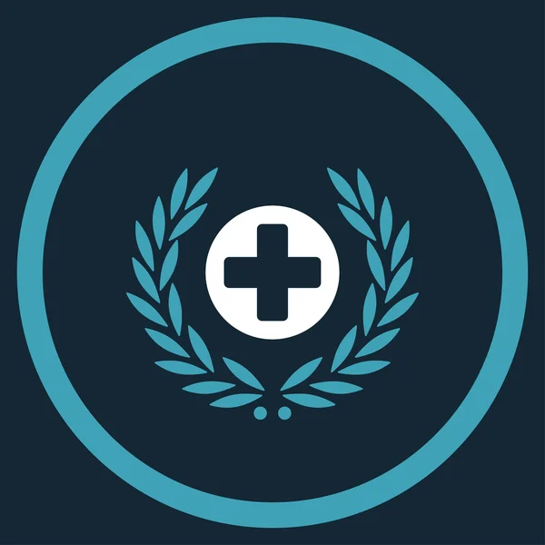 Medicina Emblema Icono circular — Vector de stock