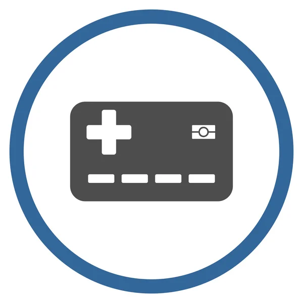 Medical Insurance Card inringade ikonen — Stock vektor