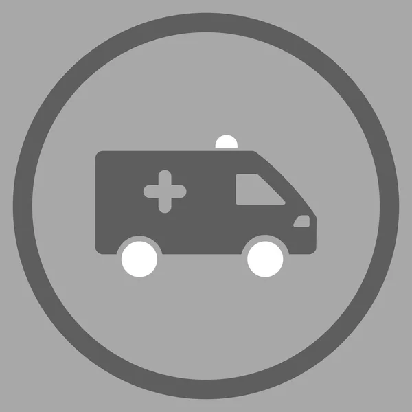 Nemocniční auto zaoblené ikona — Stockový vektor