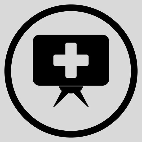 Zdravotní péče prezentace ikonu v kroužku — Stockový vektor