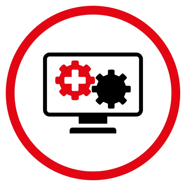 Medisch proces controle omcirkelde pictogram — Stockvector