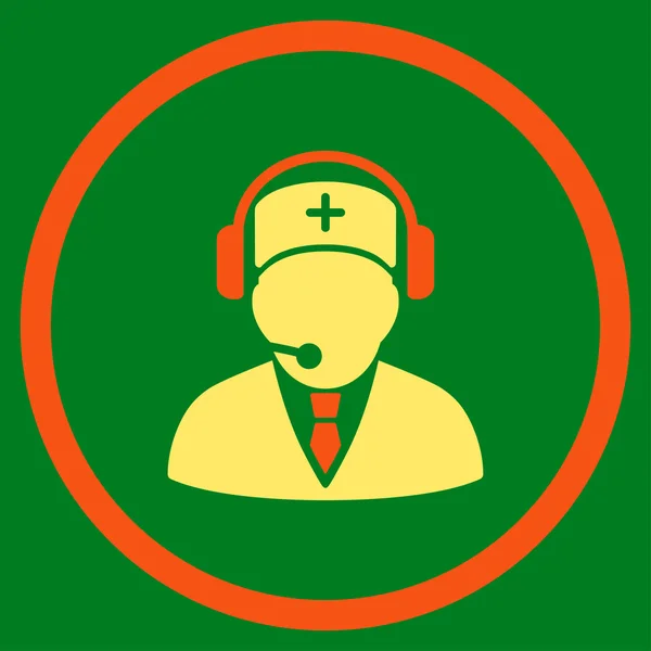 Lékařská Ambulance správce zaoblené ikona — Stockový vektor