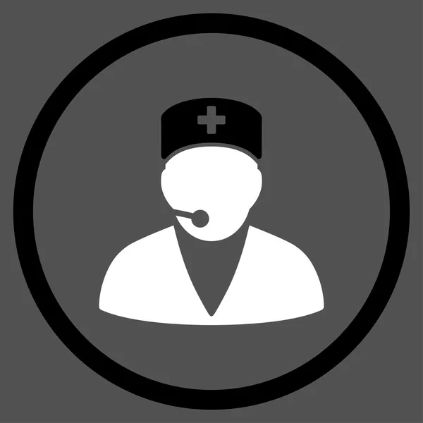 Medische Operator afgeronde pictogram — Stockvector