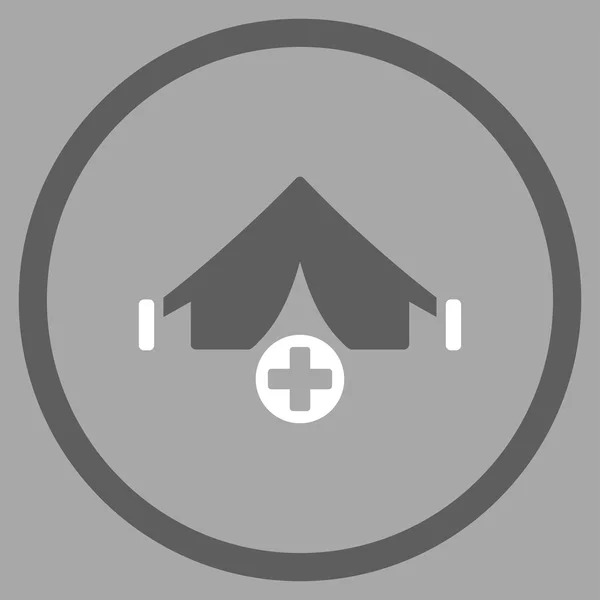 Veldhospitaal omcirkelde pictogram — Stockvector