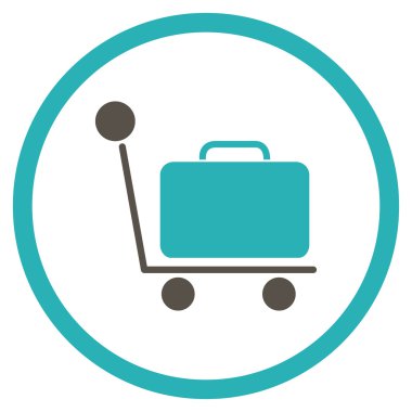 Bagaj arabası yuvarlak simge