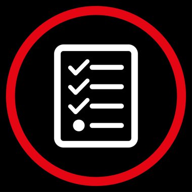 Denetim listesi yuvarlak simge