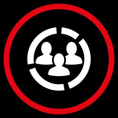 Demografi diyagramı yuvarlak simge