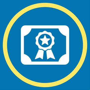 Sertifika yuvarlak simge