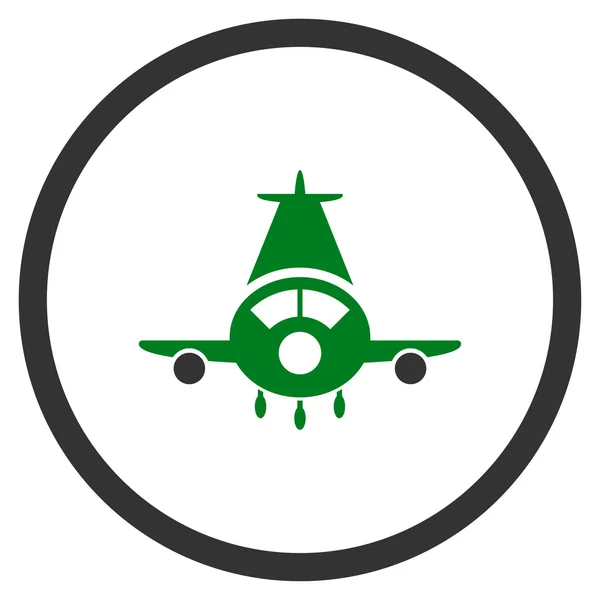 Teherszállító repülőgép lekerekített ikon — Stock Fotó